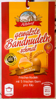 Gewalzte Bandnudeln schmal