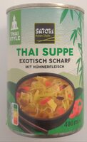 Thai Suppe exotisch scharf mit Hühnerfleisch