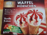 Waffelhörnchen Vanille Erdbeer