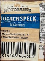Rückenspeck, geräuchert