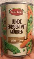 Gemüse Erbsen mit Möhren