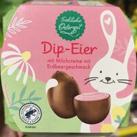 Dip Eier mit Erdbeergeschmack