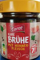 Klare Brühe mit Hühnerfleisch