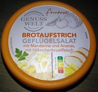 Brotaufstrich Geflügelsalat mit Mandarine und Ananas