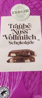 Trauben nuss vollmilch schokolade