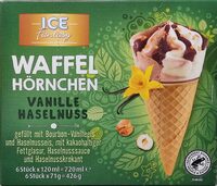 Waffel-Hörnchen - Vanille-Haselnuss