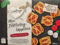 Mini-Blätterteighäppchen - Tomate-Mozzarella