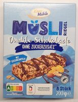 Müsliriegel Dunkle Schokolade ohne Zuckerzusatz