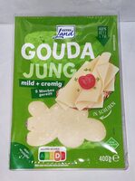 Gouda jung, in Scheiben