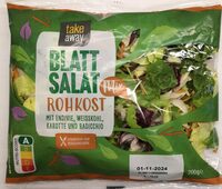 Blattsalat Mix Rohkost mit Endivie, Weißkohl, Karotte und Radicchio