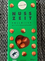 Nusszeit - Vollmilch-Schokolade mit ganzen Haselnüssen