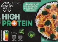 Hähnchen mit Reis, Brokkoli & Soße