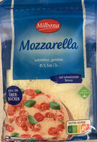 Mozzarella schnittfest, gerieben 45% Fett i.Tr.