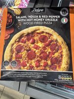Salami, ‘Nduja & Red Pepper With Hot Honey Drizzle Wood Fired Pizza