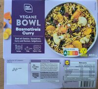 Vegane Bowl Basmatireis Curry