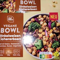 Vegane Bowl Dinkelweizen Kichererbsen