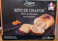 Rôti des chapon farci au foie gras et à l'abricot