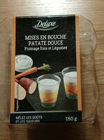 Mises en bouche patate douce fromage frais légumes