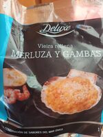 Vieira rellena merluza y gambas