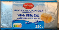 Mantequilla sin sal añadida