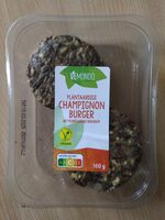 Plantaardige Champignon-burger met plantaardige kaasrasp