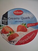 Creamy kwark met yoghurt aardbei
