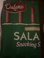 Smoked pork mini salami sausages with spices