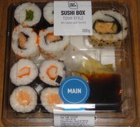 Sushi Box Toshi Style mit Lachs und Surimi