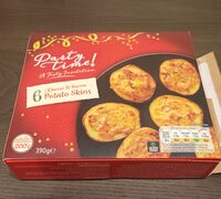 Cheese and bacon potato skins