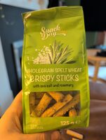Wholegrain Spelt Wheat Crispy Sticks with sea salt and rosemary