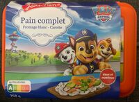 Pain complet au seigle, fromage blanc et carottes
