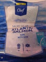 Atlantic salmon raw, with skin