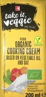 Vegan organic cooking cream
