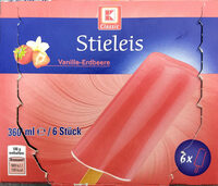 Stieleis Vanille-Erdbeere