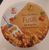 Fusilli mit Paprika und Rindfleisch