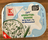 Speisequarkzubereitung mit Kräutern, 10% Fett i. Tr. im Milchanteil.