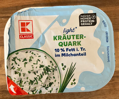 Speisequarkzubereitung mit Kräutern, 10% Fett i. Tr. im Milchanteil.