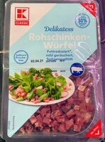 Delikates Roh Schinken Würfel 30 % weniger Fett