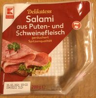 Salami aus puten und schweinefleisch
