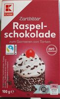Zartbitter Raspelschokolade