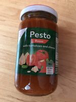 Pesto Rosso with tomatoes and cheese