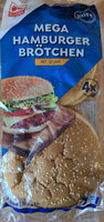 Mega Hamburger Brötchen mit Sesam
