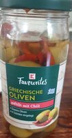 Griechische Oliven gefüllt mit Chili
