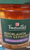 Knoblauch feingehackt mit Chili in Öl
