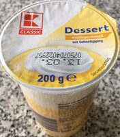 Dessert mit Vanillegeschmack