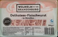 Delikatess-Fleischwurst in Streifen