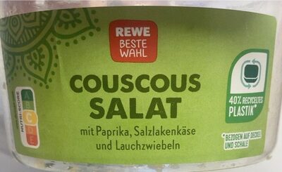 Couscoussalat mit Paprika, Salzlakenkäse und Lauchzwiebeln