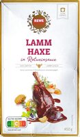 Lammhaxe in Rotweinsauce