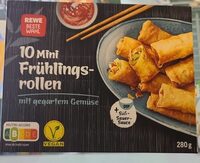 10 Mini Frühlungsrollen mit gegartem Gemüse