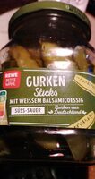 Gurken Sticks mit weißem Balsamicoessig